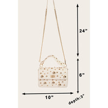 Load image into Gallery viewer, Ball Studded Rectangle Handbag