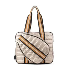 Load image into Gallery viewer, Judy Puffer Pickle Ball Tote Beige
