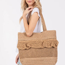 Load image into Gallery viewer, Ruffle Beach Tote