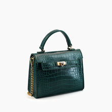Load image into Gallery viewer, Lantern Faux Croc Crossbody Purse