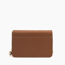 Load image into Gallery viewer, Haven Flap Woven Crossbody Bag Cognac