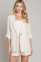 Load image into Gallery viewer, Sea Side Stripe Blazer Natural