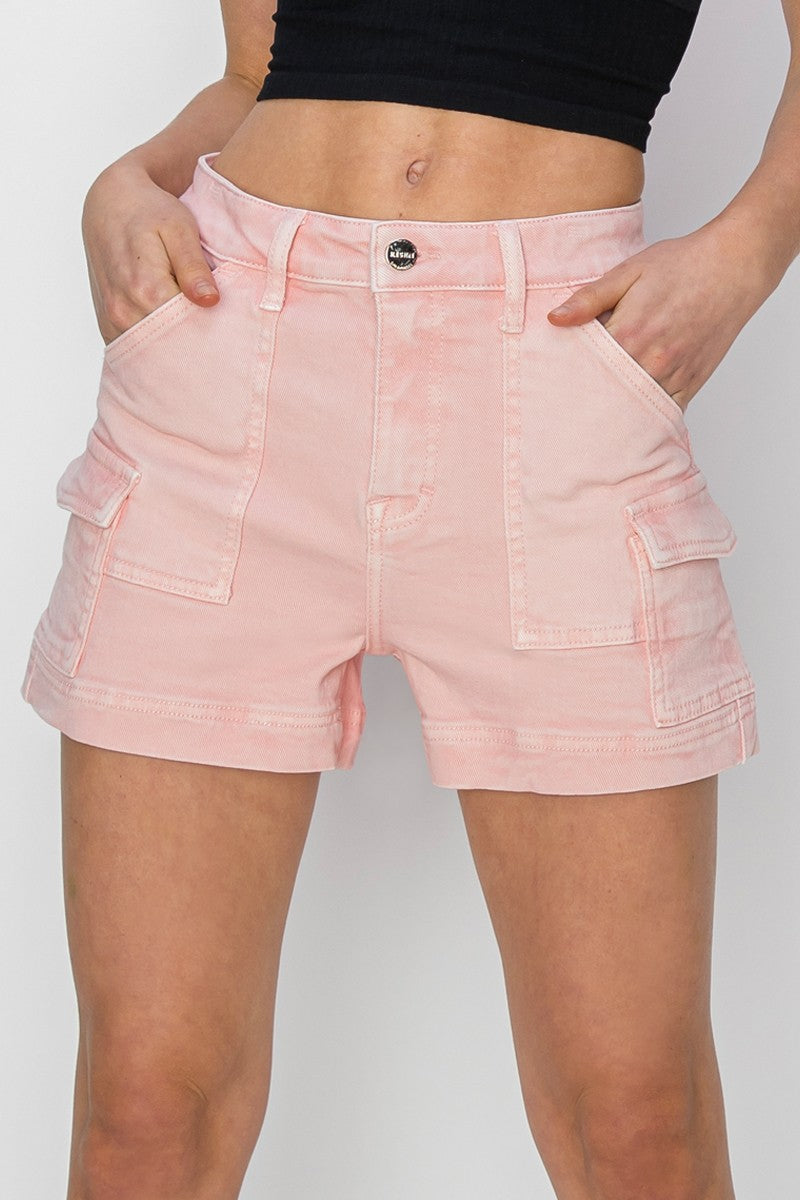 New Bestie Cargo Shorts Pink