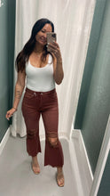 Load image into Gallery viewer, 90's Vintage Crop Flare Rust