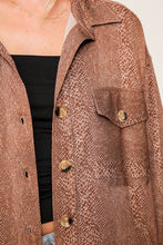 Load image into Gallery viewer, Snake Print Oversized Jacket