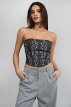 Load image into Gallery viewer, Beckee Western Corset Top Black