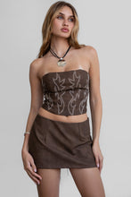 Load image into Gallery viewer, Beckee Western Corset Top Brown