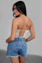 Load image into Gallery viewer, Beckee Western Corset Top Cream