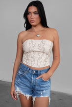 Load image into Gallery viewer, Beckee Western Corset Top Cream
