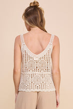 Load image into Gallery viewer, Crochet Summer Knit Tank Ivory