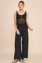 Load image into Gallery viewer, Crochet Summer Knit Tank Black
