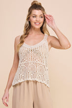 Load image into Gallery viewer, Crochet Summer Knit Tank Ivory