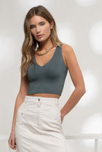 Load image into Gallery viewer, Reversible V Neck Crop Top