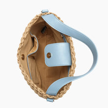 Load image into Gallery viewer, Sunset Straw Bucket Mini Tote Bag