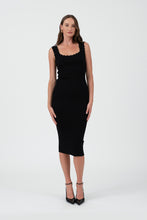 Load image into Gallery viewer, Scallop Knit Tank Midi Dress