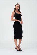 Load image into Gallery viewer, Scallop Knit Tank Midi Dress