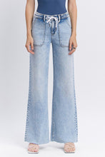 Load image into Gallery viewer, Clearly Drawstring Wide Leg Jeans