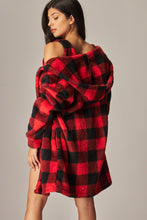 Load image into Gallery viewer, Cozy Fleece 3 Piece Pajama Set Plaid Red