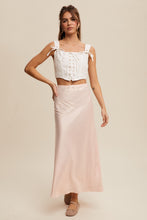 Load image into Gallery viewer, Blush Satin Midi Slip Skirt