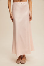 Load image into Gallery viewer, Blush Satin Midi Slip Skirt