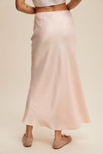Load image into Gallery viewer, Blush Satin Midi Slip Skirt