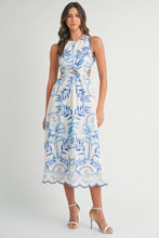 Load image into Gallery viewer, Scalloped Vacay Midi Dress