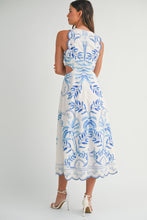Load image into Gallery viewer, Scalloped Vacay Midi Dress