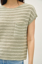 Load image into Gallery viewer, Casual Stripe Sweater Top Sage