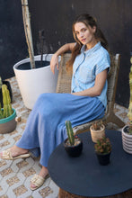 Load image into Gallery viewer, Life's A Beach Midi Skirt Blue