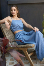 Load image into Gallery viewer, Beachin' Crop Top Blue