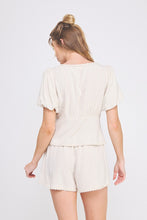 Load image into Gallery viewer, Daydreamin' Crochet Lace-Up Top