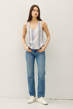 Load image into Gallery viewer, Henley Stripe Tank