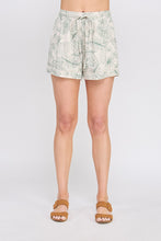 Load image into Gallery viewer, Green Tropics Linen Shorts