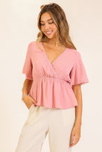 Load image into Gallery viewer, Delicate Touch Peplum Top