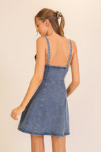 Load image into Gallery viewer, Denim Flare Mini Dress