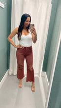 Load image into Gallery viewer, 90's Vintage Crop Flare Rust