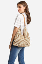 Load image into Gallery viewer, Bianca Patterned Straw Hobo Tote Bag