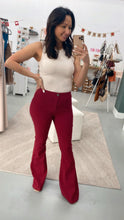Load image into Gallery viewer, Joleen Bell Bottom Pants Burgundy