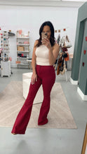 Load image into Gallery viewer, Joleen Bell Bottom Pants Burgundy