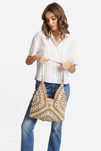 Load image into Gallery viewer, Bianca Patterned Straw Hobo Tote Bag