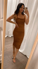 Load image into Gallery viewer, Chic Touch Midi Dress Mocha