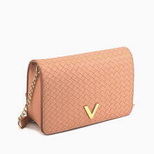 Load image into Gallery viewer, Haven Flap Woven Crossbody Bag Coral