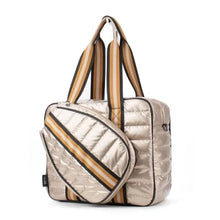 Load image into Gallery viewer, Judy Puffer Pickle Ball Tote Beige