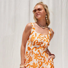 Load image into Gallery viewer, Tangerine Spring Midi dress