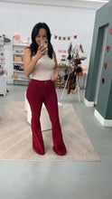 Load image into Gallery viewer, Joleen Bell Bottom Pants Burgundy