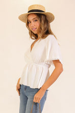 Load image into Gallery viewer, Delicate Touch Peplum Top