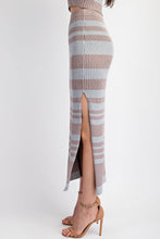 Load image into Gallery viewer, Metallic Stripe Midi Skirt