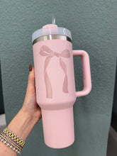 Load image into Gallery viewer, Bow Drink 40oz Tumbler Light Pink