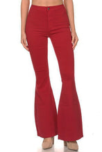 Load image into Gallery viewer, Joleen Bell Bottom Pants Burgundy