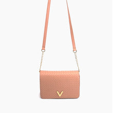 Load image into Gallery viewer, Haven Flap Woven Crossbody Bag Coral